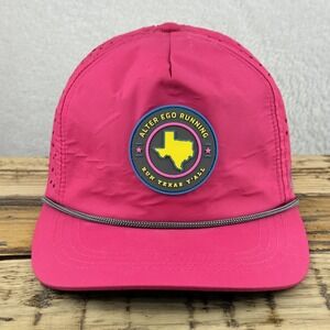 Alter Ego Running Hat Cap Snap Back Mens Pink Run Texas Y'all Traveler